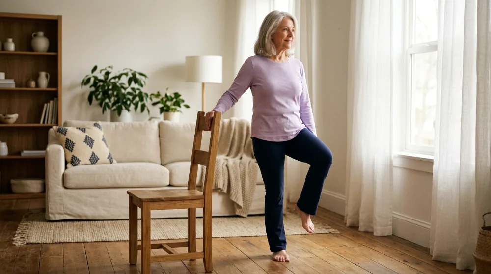 Ejercicios de equilibrio para mayores de 60 en casa